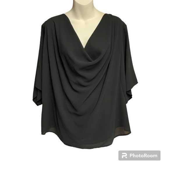 Lala Factory black dolman sleeve top size medium oversized very flowy - Picture 1 of 10